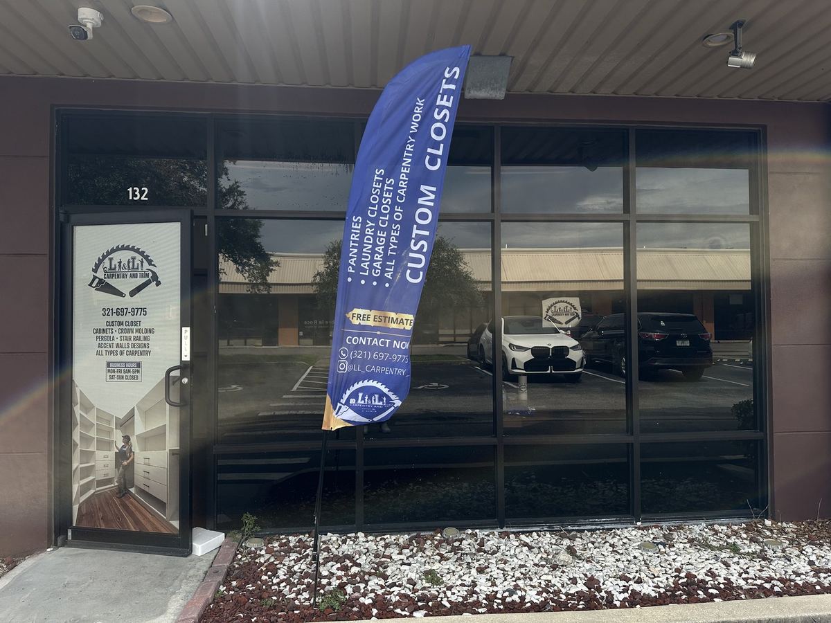 The Karino Custom Closets storefront on Orinoco Drive in Orlando